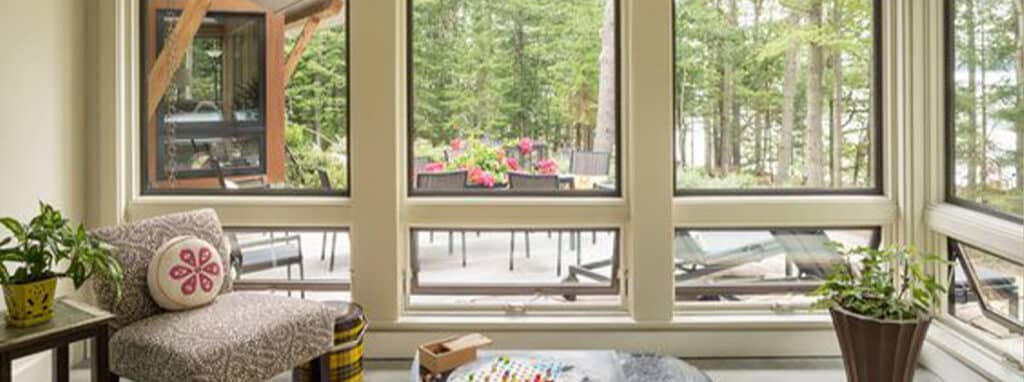 Awning windows in a sunroom