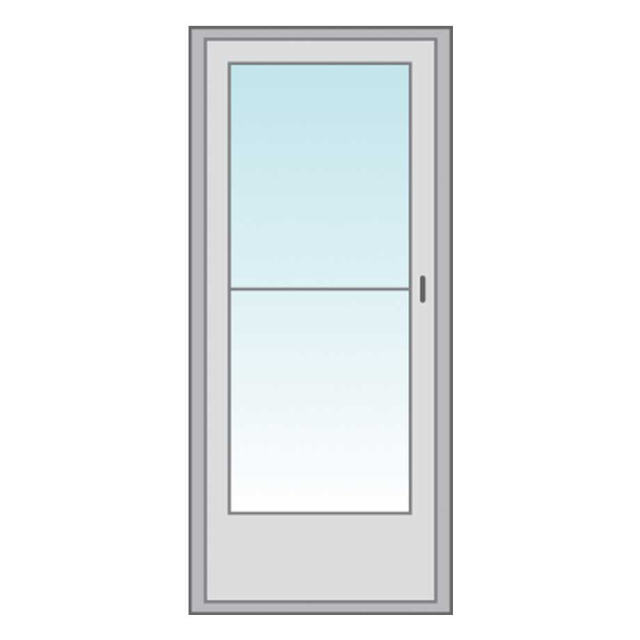 SELF-STORING STORM DOOR