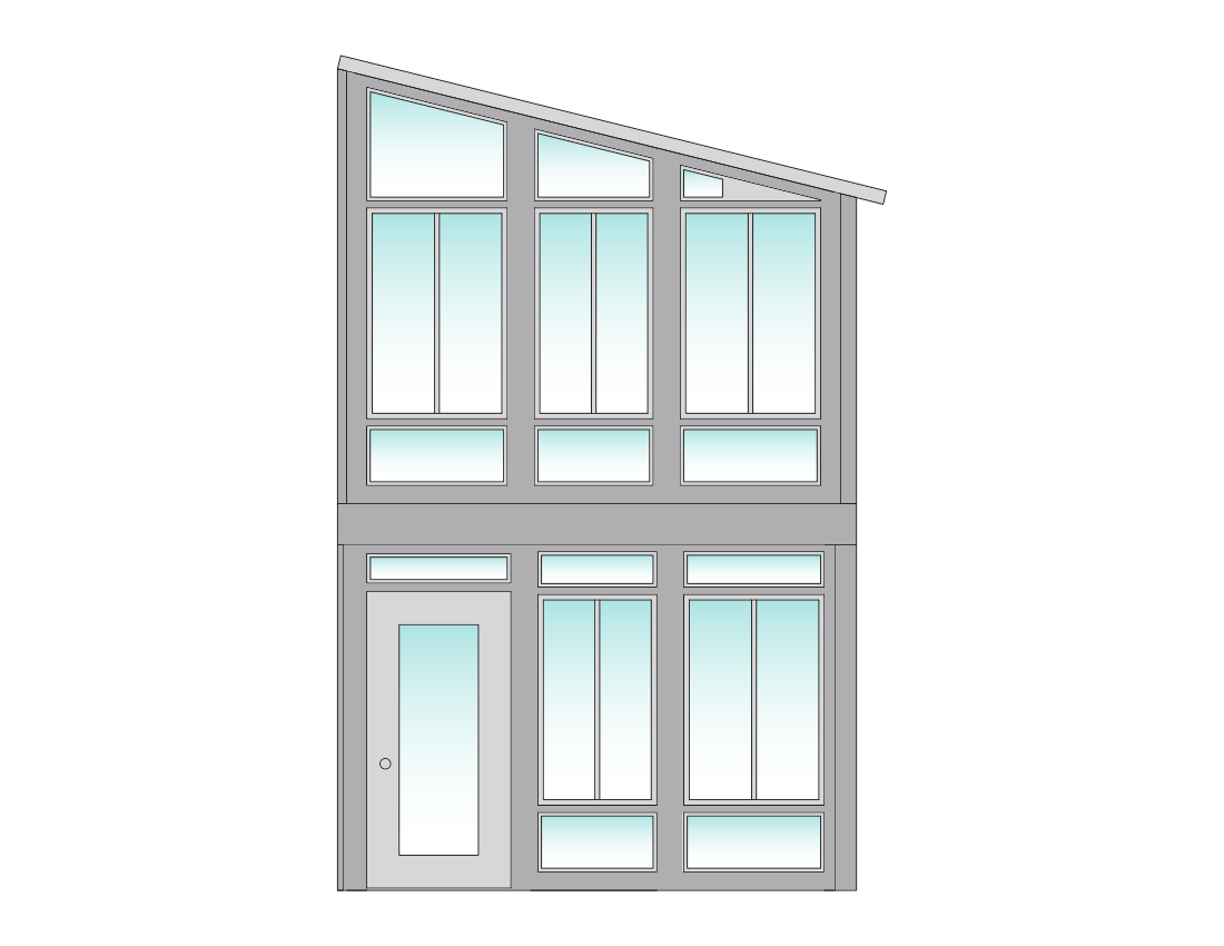 Oasis 2600SL Sunroom architectural line drawing