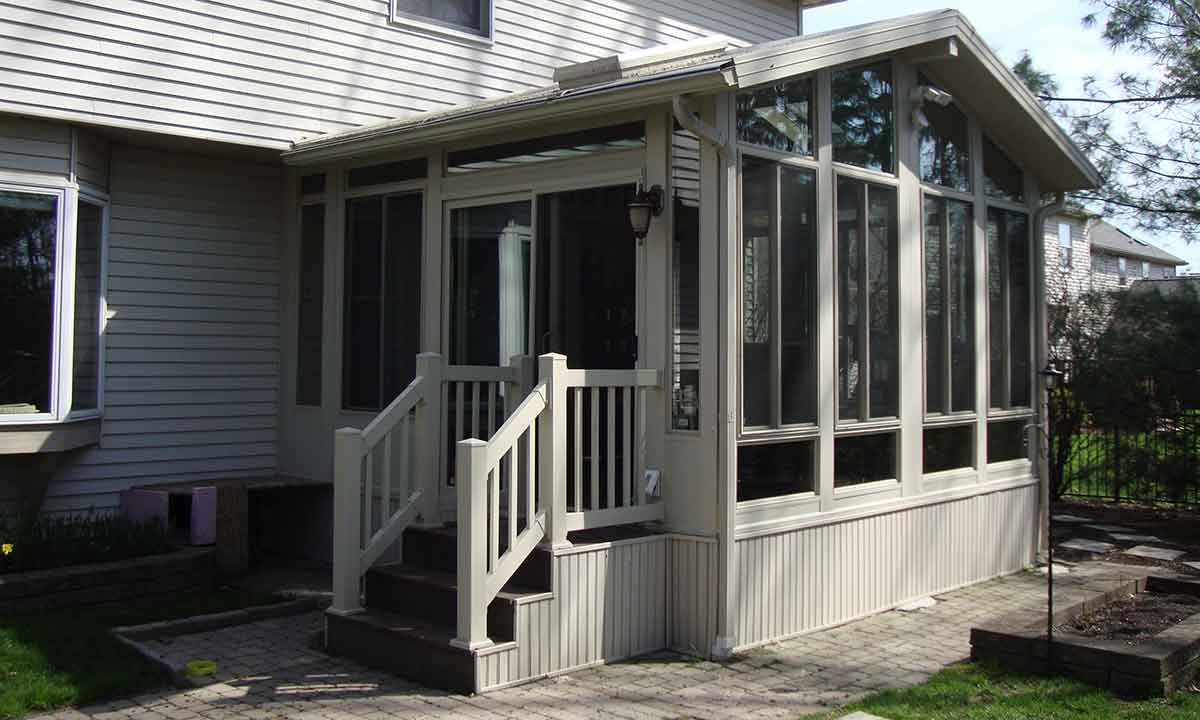 Sunroom attached to back of house