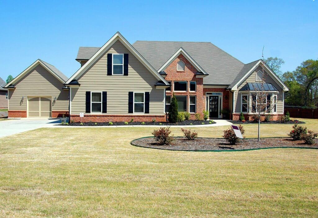 House with vinyl windows