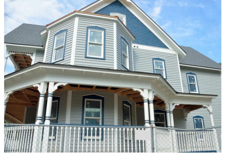 Outside view of new windows on a home